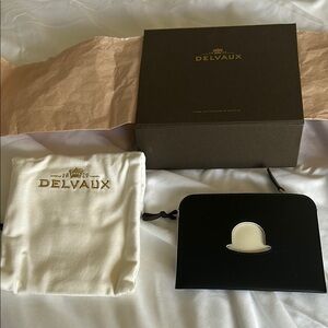 Delvaux Black Leather Pouch